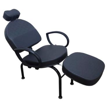 Imagem de Cadeira Salão Maquiagem Estética Unhas Profissional For-ty (Estofado Preto Facto Estrutura Preta)
