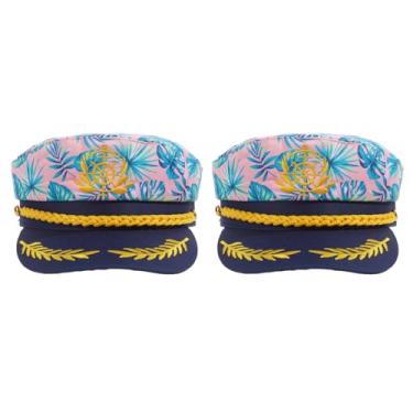 Imagem de Erying 2 peças, chapéu de capitão de marinheiro tropical, flor, iate, barco, festa, fantasia para cabeça para mulheres e homens