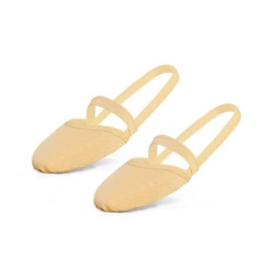 Imagem de Daydance Tênis de dança Half Soles, tênis de balé lírico de lona para meninas/mulheres, Bronzeado, 7.5-8.5