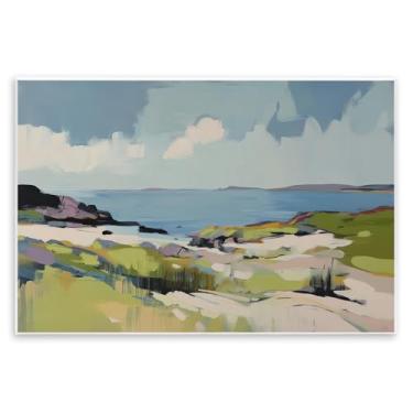 Imagem de Stupell Industries Design artístico de placa de parede Coastal Green Breeze por Elara Yasna, 25 x 38 cm