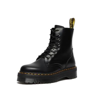 Imagem de Dr. Martens – Bota de couro Jadon para homens e mulheres, Black Polished Smooth, 7