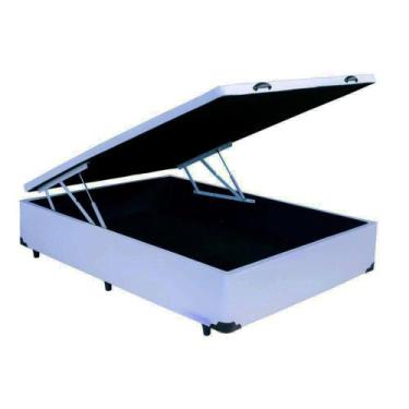 Imagem de Base Cama Box Viúva Baú 41x188x128 Cor Branco - Estrela Móveis