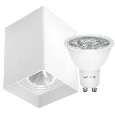 Imagem de Spot de Sobrepor Quadrado Branco Direcionável com LED 4000K - Lumanti