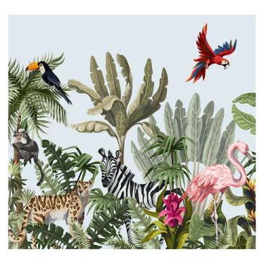 Imagem de Papel de Parede Adesivo Infantil Animais Floresta Quarto Criança - 716