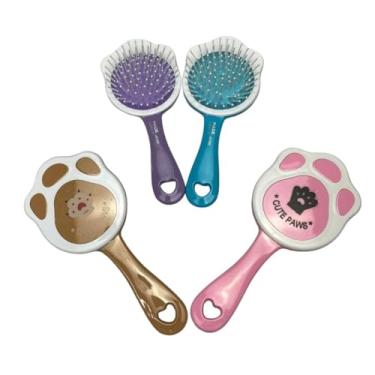 Imagem de Escova de Cabelo Infantil, Escova Patinha para Pentear Infantil, Formato de Patinha, Cerdas Macias, Cores Aleatórias Conforme Disponíbilidade