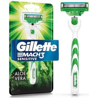 Imagem de Aparelho De Barbear Mach3 Sensitive + 1 Carga Gillette, 1