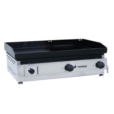 Imagem de Chapa Bifeteira a Gás Baixa Pressão 6,35mm Venâncio em Aço Inox Deguste Luxo com 65 cm - C65 14213