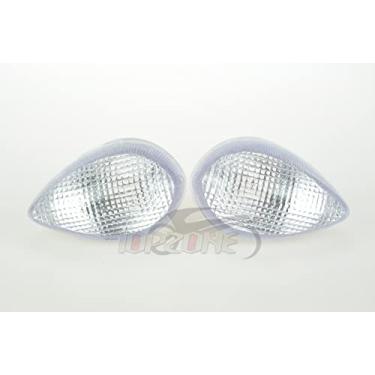 Imagem de Compatível com Yamaha FZ6; FZ6R; YZF-R1; FJ-09; FZ07; YZF-R3; YZF-R6; MT-01; XJ6F; FZ1; XSR900; Lente de seta piscante Flaher (lente de seta, sem lâmpadas, lentes transparentes)