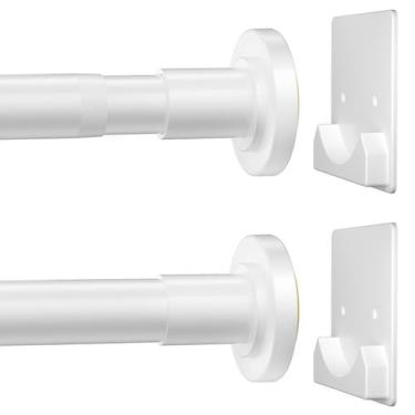 Imagem de Varão de cortina de chuveiro CorkLatta White Inox 32-92cm