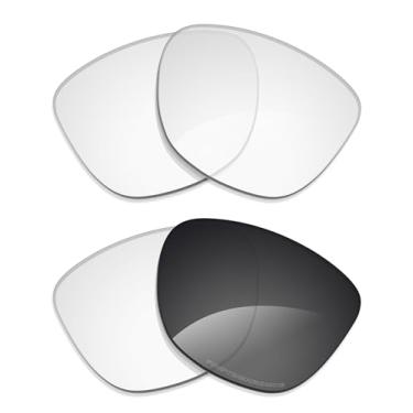 Imagem de Alphax 2 pares de lentes de substituição não polarizadas para óculos de sol Ray-Ban Meta Skyler RW4010 52 mm - Transparente + cinza adaptável fotocromático