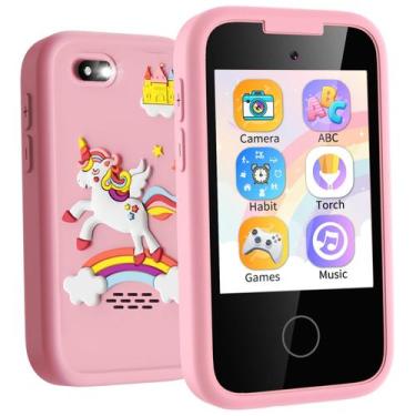 Imagem de Telefone infantil MOFGDNI com câmera dupla, MP3, jogos de 3 a 8 anos