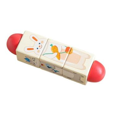 Imagem de Esquirla Brinquedo de construção de brinquedo giratório, habilidades finas, reconhecimento de animais, jogo de quebra-cabeça de madeira para meninos e meninas, Animais