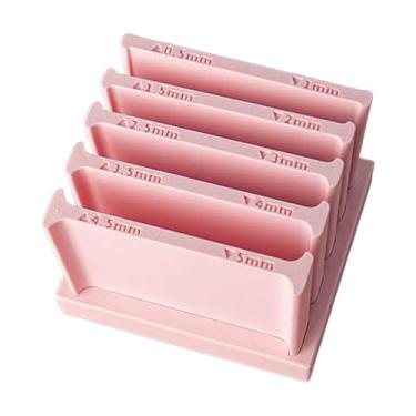 Imagem de Vaveren Kit para fazer tiras de polimérica de 0,5-5 mm com 5 matrizes para artesanato faça você mesmo, dupla face, Rosa