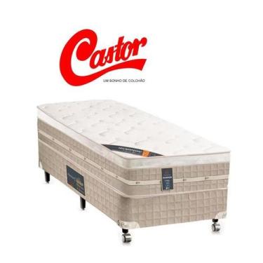Imagem de Conjunto Cama Box c/ Colchão Castor Premium Tecnopedic Solteiro King 9