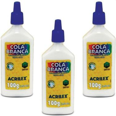 Imagem de COLA ACRILEX 100g KIT COM 3