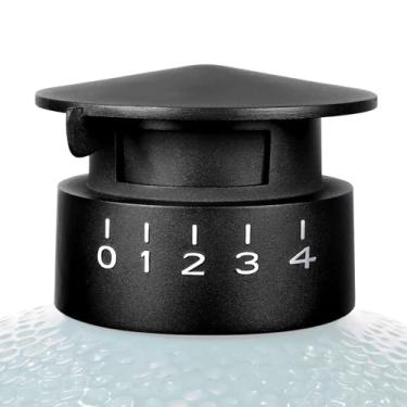 Imagem de Mydracas Tampa de alumínio fundido guarda-chuva para ovo verde grande, tampa de ventilação superior de chaminé tipo dividido, controle de amortecedor ajustável de 5 posições, peças de substituição de