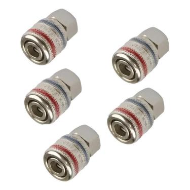 Imagem de Engate Rápido De Ar 1/4 Pol. Fêmea Schweers   Kit 5 Peças  