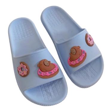 Imagem de Chinelo Slide MAX Capivara Donuts Leve Flexível (Azul Bebê, BR, Criança de 9 a 12 anos, Faixa Numérico, 29, 30)