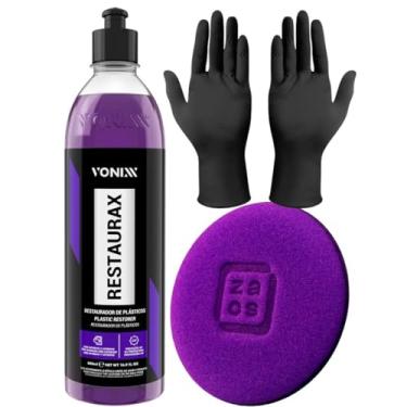 Imagem de Kit Restaurador De Plásticos e Revitalizador de Painel Restaurax 500ml Vonixx + Aplicador de Espuma Zacs
