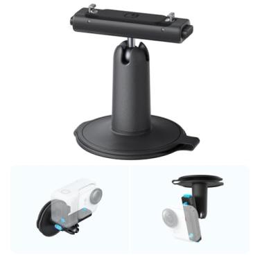 Imagem de HUAYUWA Suporte de direção adesivo compatível com câmera de ação Insta360 GO-Ultra, suporte de junta esférica ajustável de 360 graus com base adesiva reutilizável e ponto de parafuso de 0,6 cm