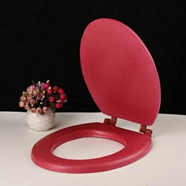 Imagem de Assento de vaso sanitário de silicone removível capa de vaso sanitário leve e macia à prova d'água almofada de assento de vaso sanitário doméstico universal bidê