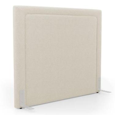 Imagem de Cabeceira Cama Box King Size Alba 195cm com Frame Bouclé Bege - Abmaza