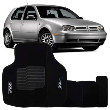 Imagem de Jogo de Tapete Automotivo Carpete Volkswagen Vw Golf 1999 à 2001 Soft Logo Bordado 5 Peças