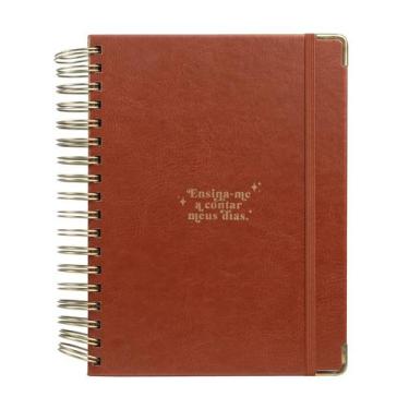 Imagem de Livro - Meu plano perfeito, planner sem data capa de couro marrom, cap