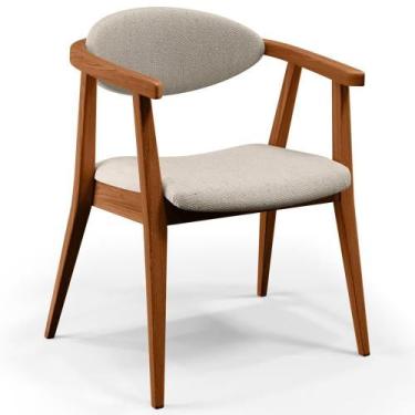 Imagem de Poltrona Cecília Linho Cru - LYAM DECOR