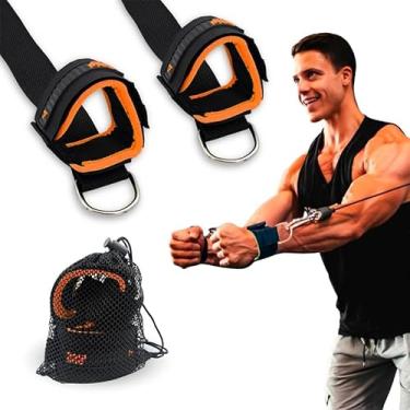 Imagem de Par Strap 2 em 1 para Academia – Puxadas e Exercícios com Cabo (Laranja)