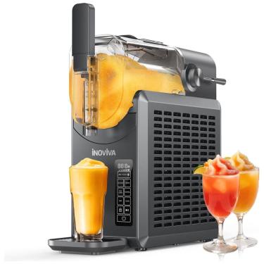 Imagem de Máquina de Frozen Sem Gelo, INOVIVA 2,1 Litros Bebedouro de Bebidas Congeladas para Casa com Autolimpeza, 5 Programas Pré-definidos