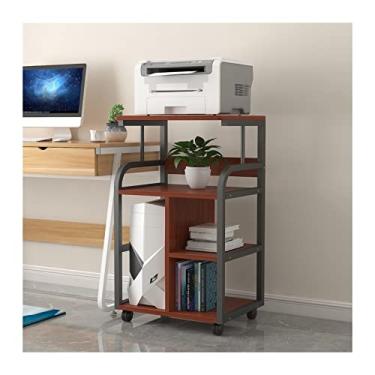 Imagem de SUNESA Suporte de impressão do chão ao teto rack de impressora desktop PC quadro principal rack de armazenamento multicamadas escritório móvel gabinete impressora mesa (cor: F6)