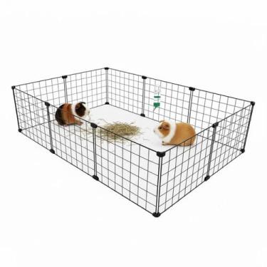 Imagem de Cercado para Porquinho da Índia 80x120x30cm Preto Cercadinho Pet Ideal