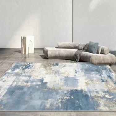 Imagem de Tapete para sala de estar, decoração de sofá, azul, tapete grande para áreas externas (200x300 cm)/CX168-Flannel-5)