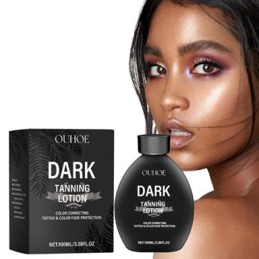 Imagem de Gel bronzeador OUHOE 2025 Loção de bronzeamento escuro intensiva 150mL