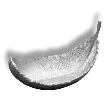 Imagem de Fruteira Folha Bandeja Centro De Mesa Dourado Travessa Decoração Elega