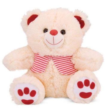 Imagem de Ursinho de Pelúcia Creme Com Camiseta 30 cm Antialérgico - CTX