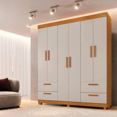 Imagem de Guarda-roupa Casal 6 Portas 4 Gavetas 100% Mdf Flórida Espresso Móveis