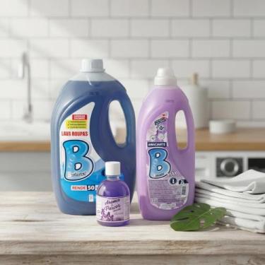 Imagem de Kit Lava Roupas 5l Amaciante 2l Max Barbarex brinde
