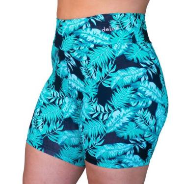 Imagem de Short de Piscina Feminino Bermuda de Praia Plus Size Estampada Uv+ Pol