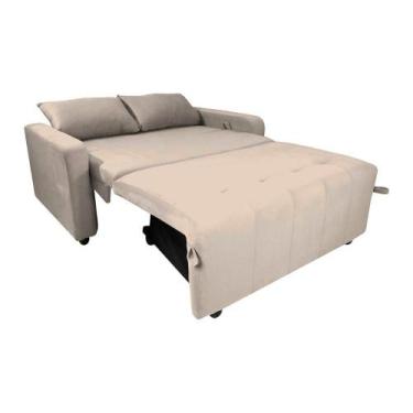 Imagem de Sofá Cama Compacto 2 lugares 1,38 larg Amora New Matrix, SUEDE BEGE