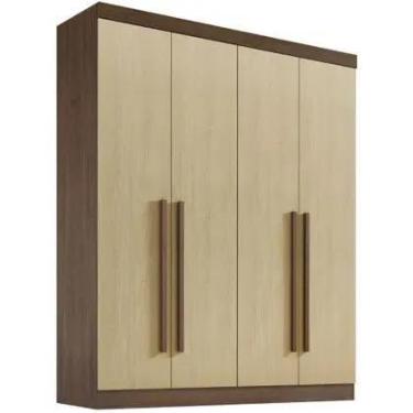 Imagem de Guarda Roupa Da Vinci Plus Castanho Linho 4 Portas 3 Gavetas DDoro D D