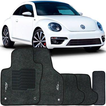 Imagem de Tapete Carpete Fusca 2013 à 2016 Logo Bordado Jogo 5 Peças Personalizado Automotivo