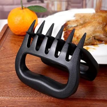 Imagem de 1 par de garras de carne Bear Paws - Levante, desfia, puxa e sirva facilmente carne de porco, frango, peito e peru - presente para o pai no dia dos pais (preto)