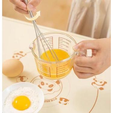 Imagem de Batedor de arame de cozinha de aço inoxidável, batedor de ovos resistente ao calor, batedor de ovos resistente, liquidificador de leite e ovo para mexer, bater, cozinhar, misturar molho, assar, bater