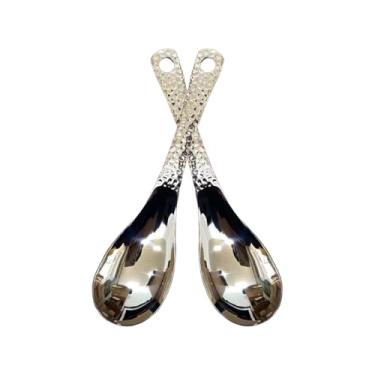 Imagem de Colher de cabo curto de aço inoxidável - versátil para sorvete, temperos, sobremesas e café - acabamento polido com aderência antiderrapante - Utensílios de mesa duráveis para todos os usuários