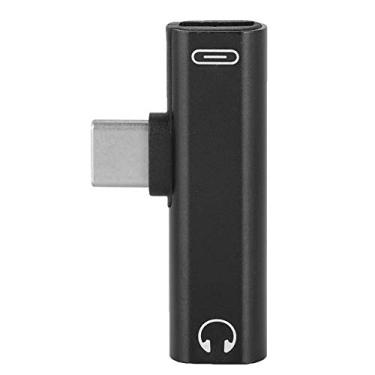 Imagem de Generic Conversor de Carregamento Quick ID 2 Em 1, Entrada TYPE-C para 3,5 Mm, Chip Decodificador Integrado Tipo C Telefones Smartphone para Dispositivo USB Carregamento de Telefone (Preto)