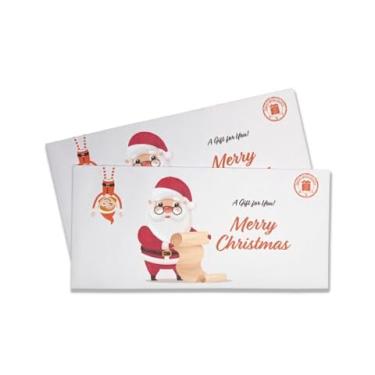 Imagem de Envelopes de dinheiro de Natal, "Um presente para você". Pacote com 10, 20 ou 50. Comporta dinheiro, cheques ou vales-presente | Pacote com 10