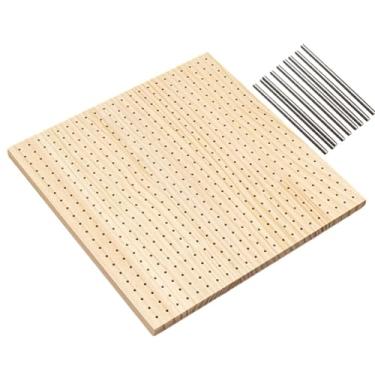 Imagem de Baoblaze Placa de bloqueio para crochê com 9 pinos de aço. Versátil e, ideal para bloquear peças de crochê e tricô, Pinos de 30x30cm E