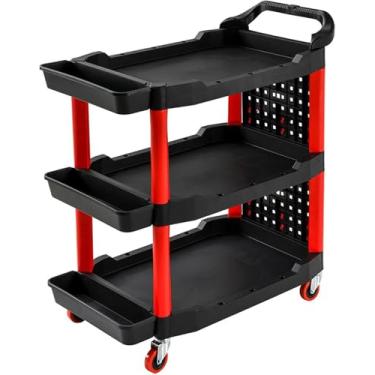 Imagem de Carrinho De Ferramentas De Detalhamento Profissional, Organizador De Carrinho De Ferramentas De Detalhe Utilitário Rollig, Carrinho De Serviço De Carrinho De Detalhe De Lavag, Red, Style 3
